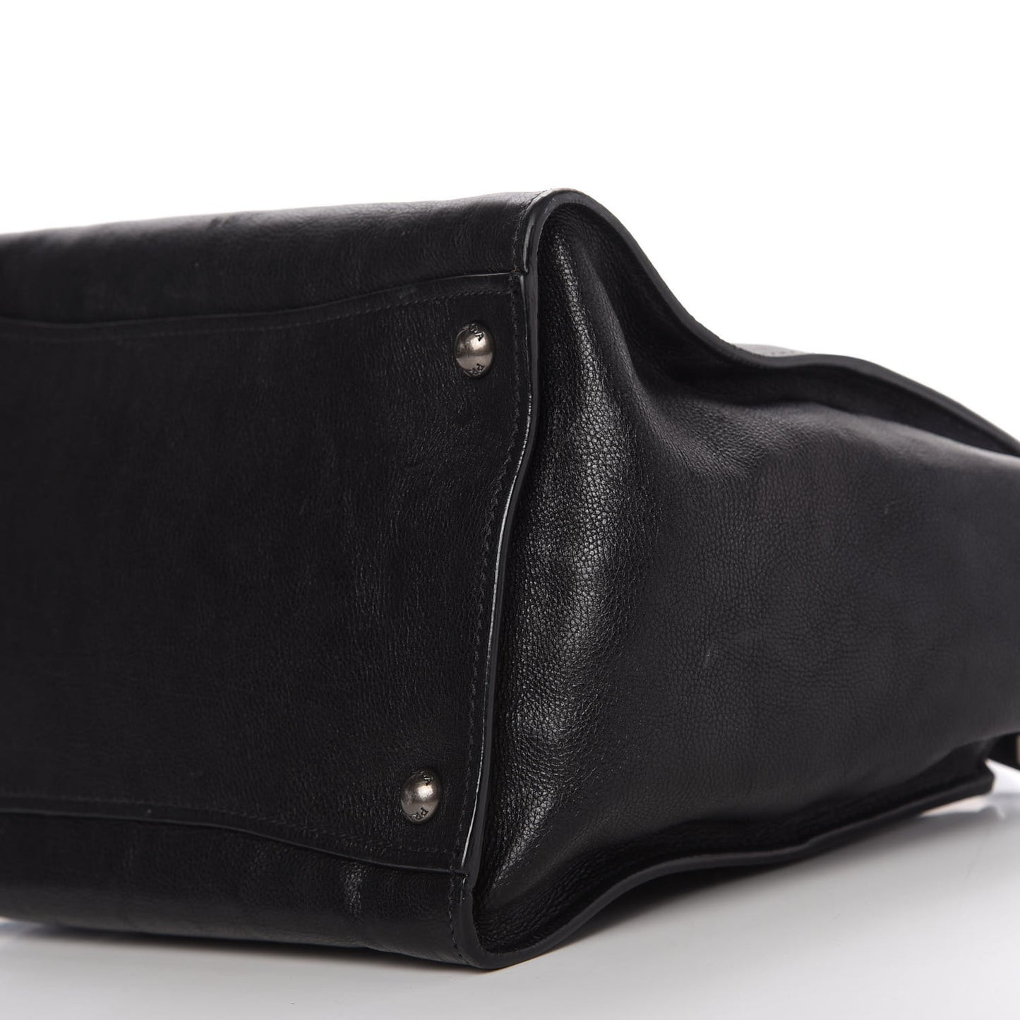 Glace Calf Twin Pocket Tote Black