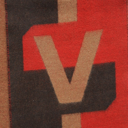 Louis Vuitton Wool Cashmere Historique Scarf Red 4 of 4