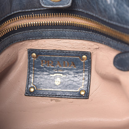 Prada Vitello Shine Tote Denim 6 of 21