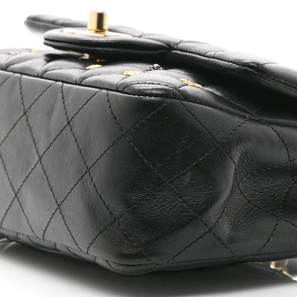 Chanel Lambskin Quilted Studded Mini Rectangular Flap Black 9 of 10