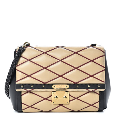 Louis Vuitton Lambskin Malletage Pochette Flap Natural 1 of 16