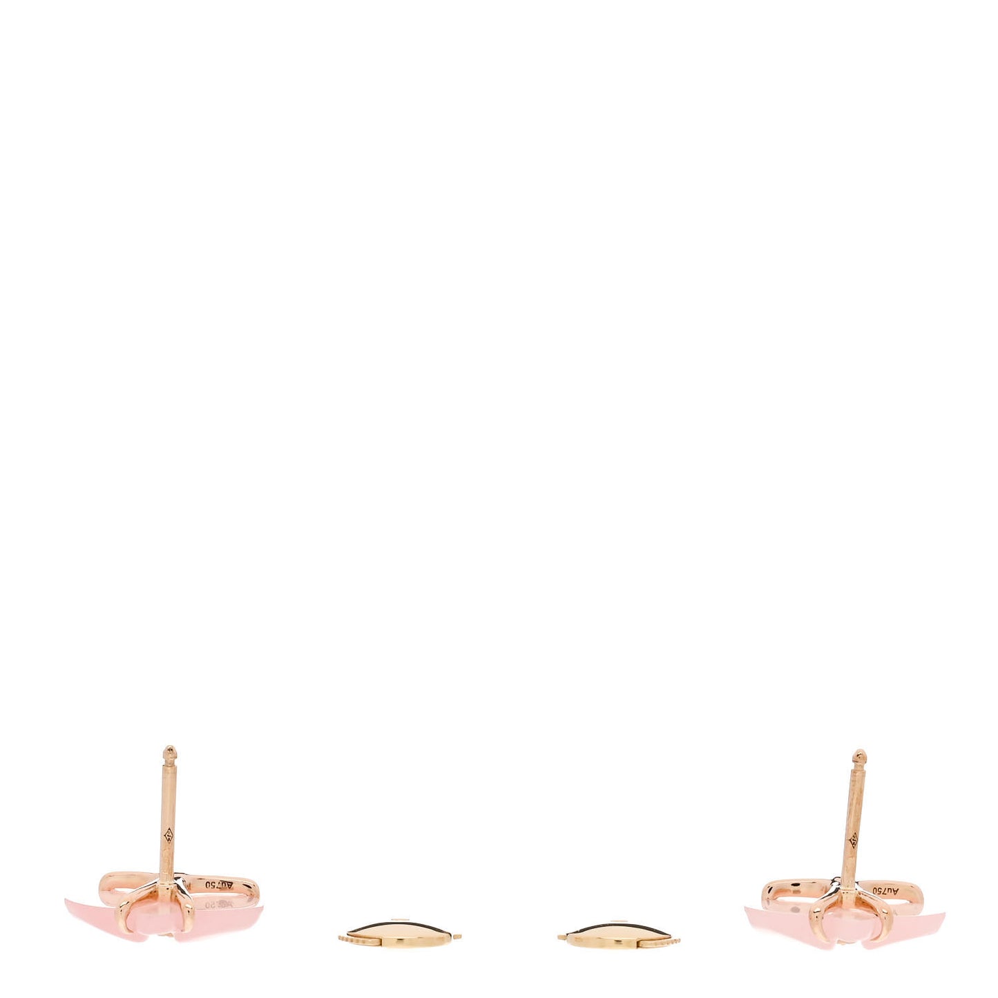 18K Pink Gold Diamond Rose Quartz Caresse D'Orchidees Par Cartier Earrings