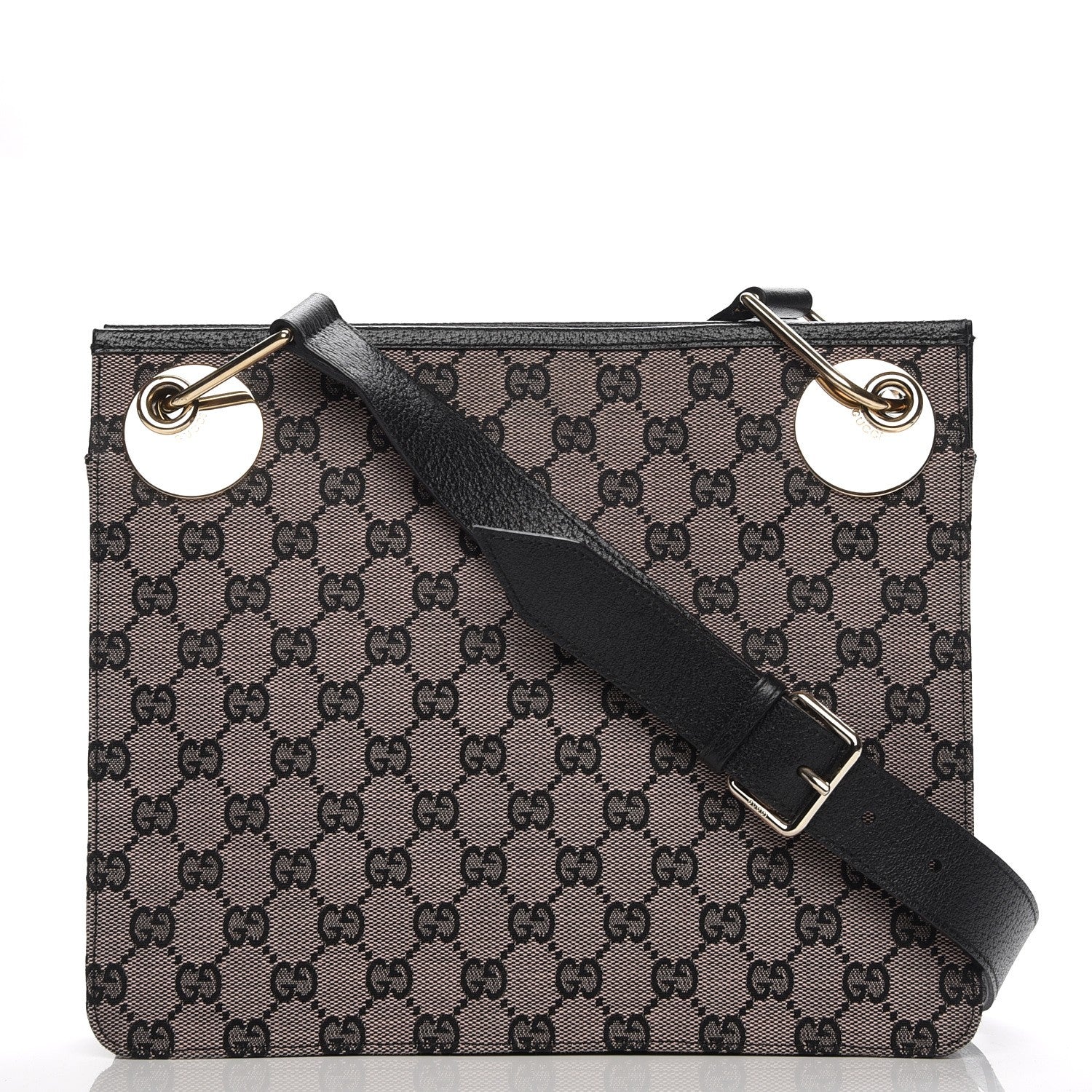 Gucci Monogram Eclipse Messenger Bag Black 1 of 7