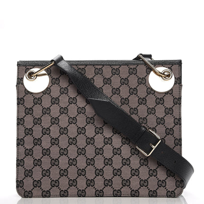 Gucci Monogram Eclipse Messenger Bag Black 1 of 7