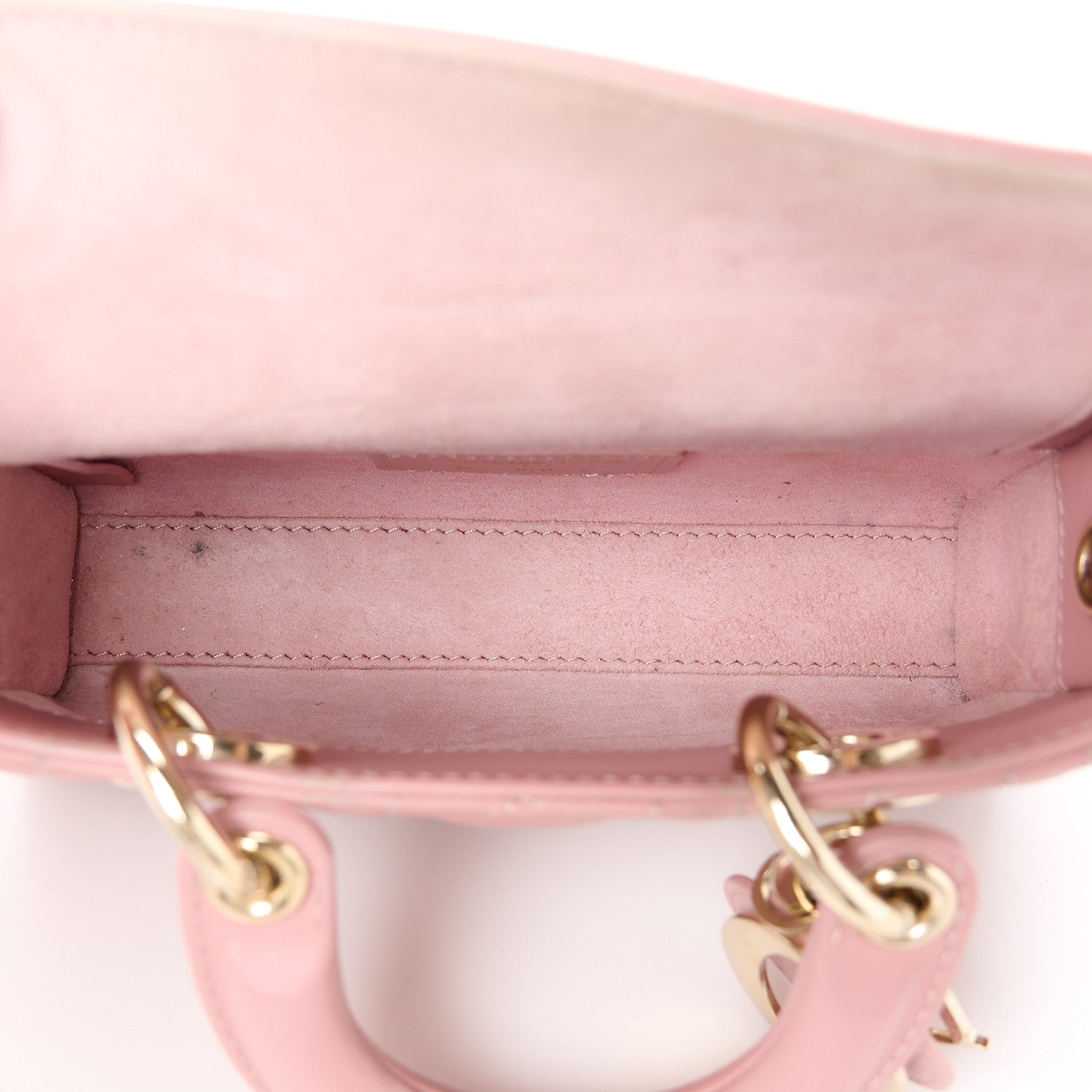 Christian Dior Lambskin Cannage Dioramour Micro Lady D-Joy Rose De Vents 5 of 11