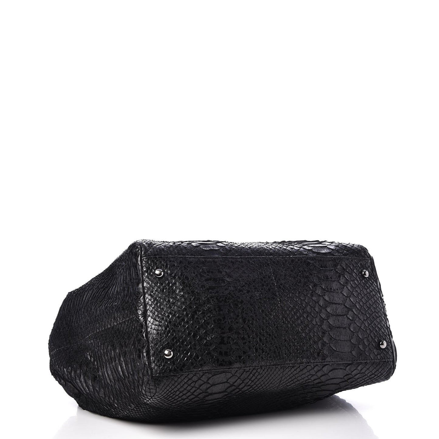 Python Accordion Tote Black