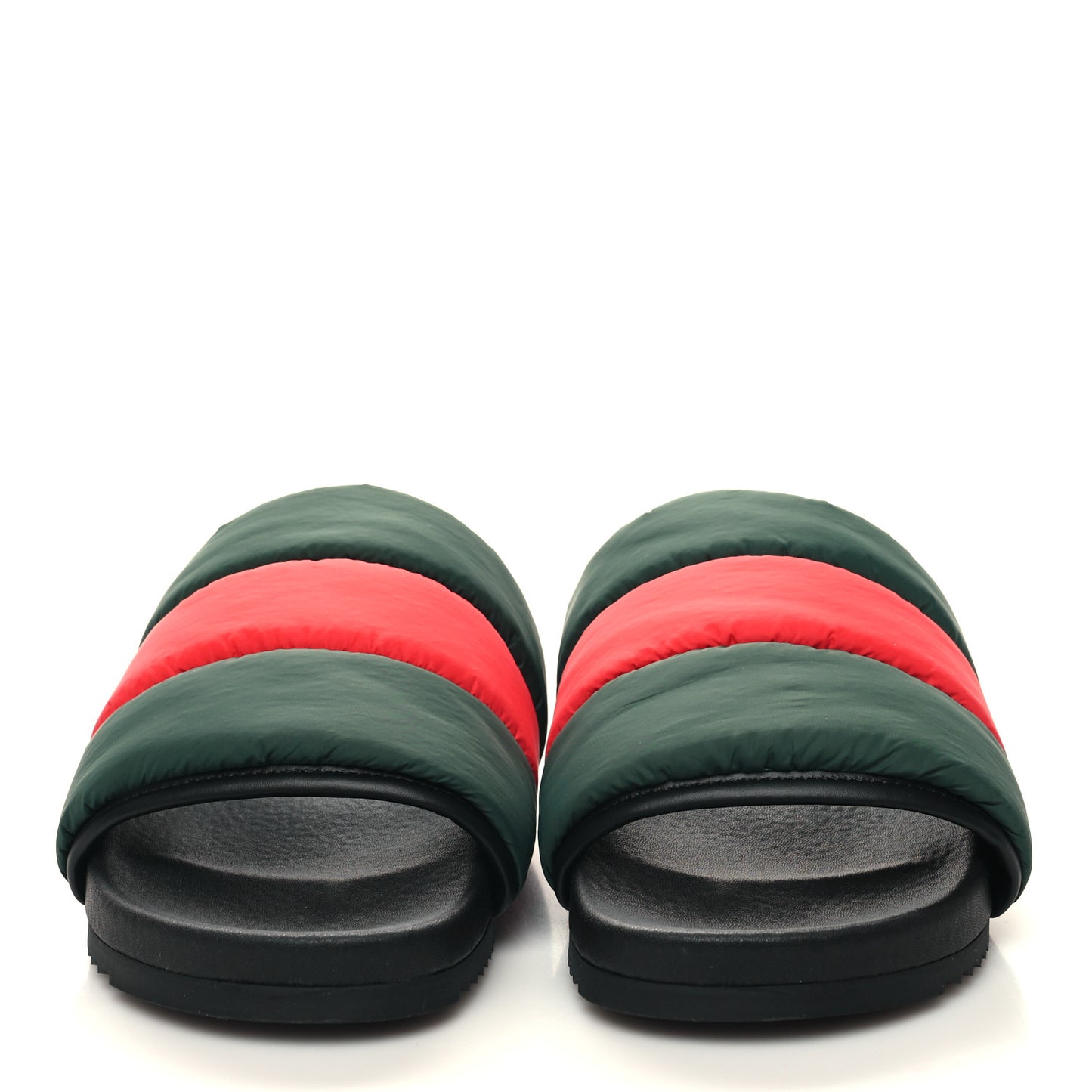Nylon Web Womens Slide Sandals 35 Black Green Red
