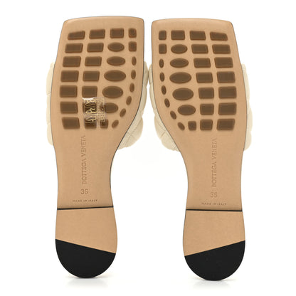 Bottega Veneta Nappa Matelasse Padded Flat Sandals 36 Sea Salt 5 of 12