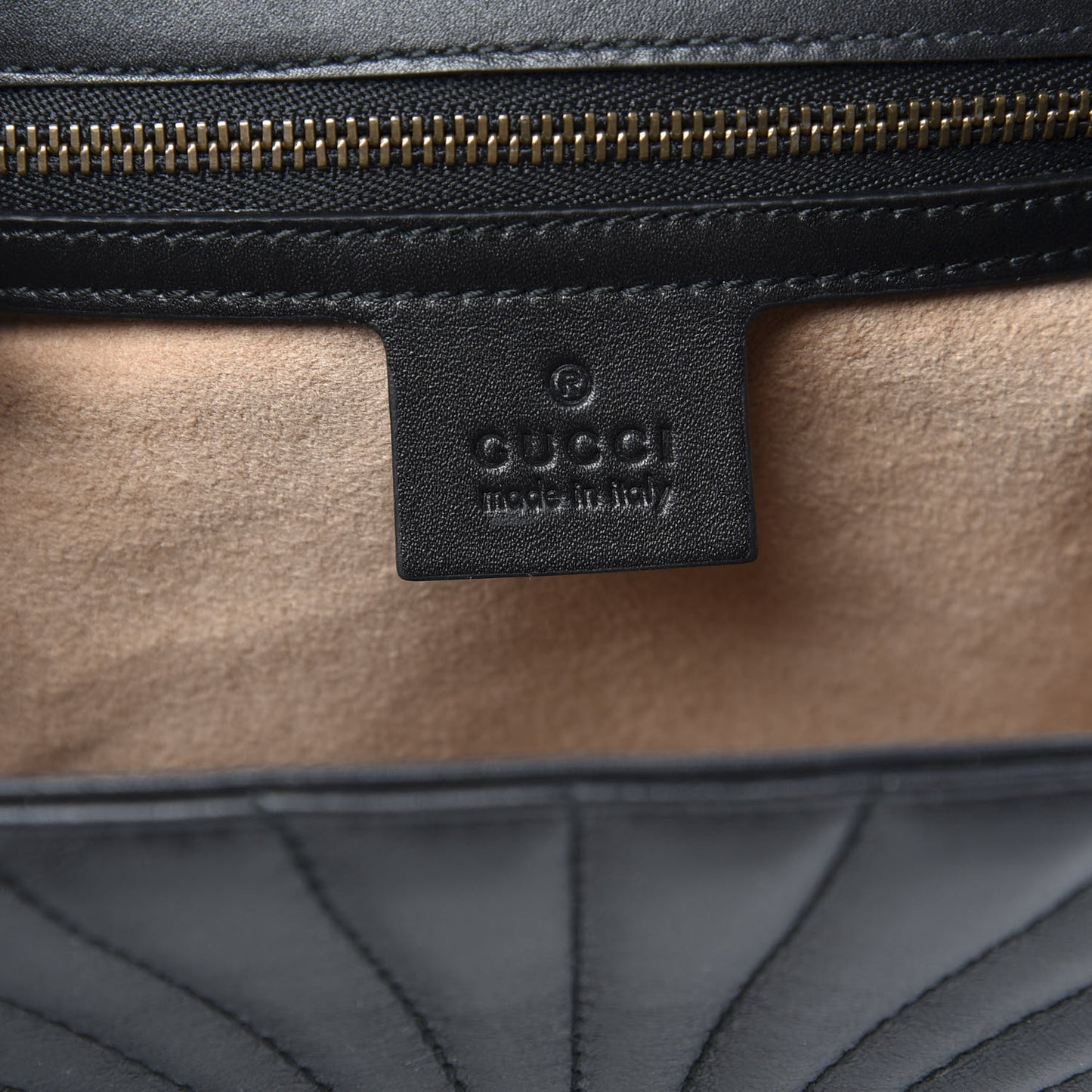Calfskin Bamboo Trapuntata Queen Margaret Backpack Black