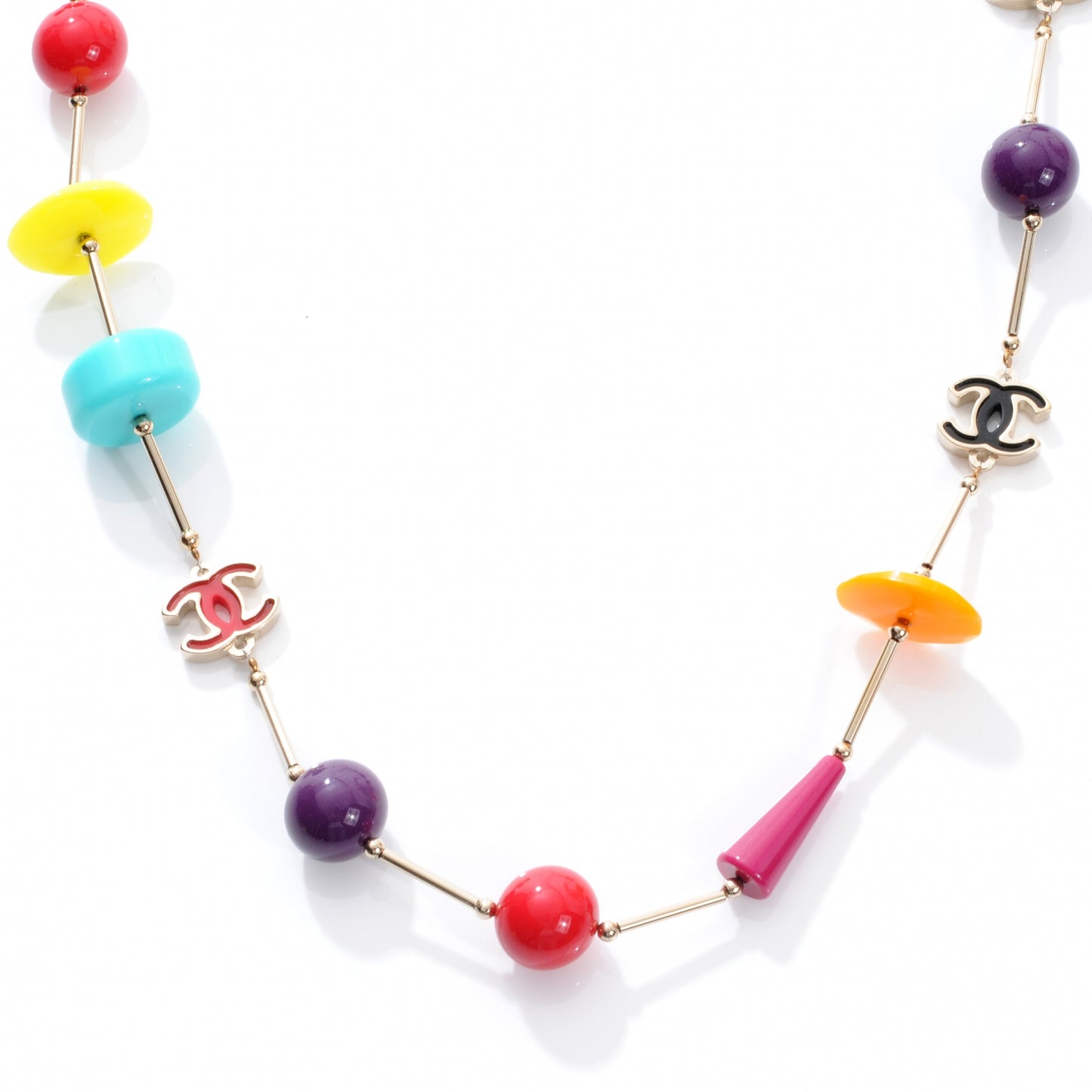 Resin CC Beaded Necklace Multicolor