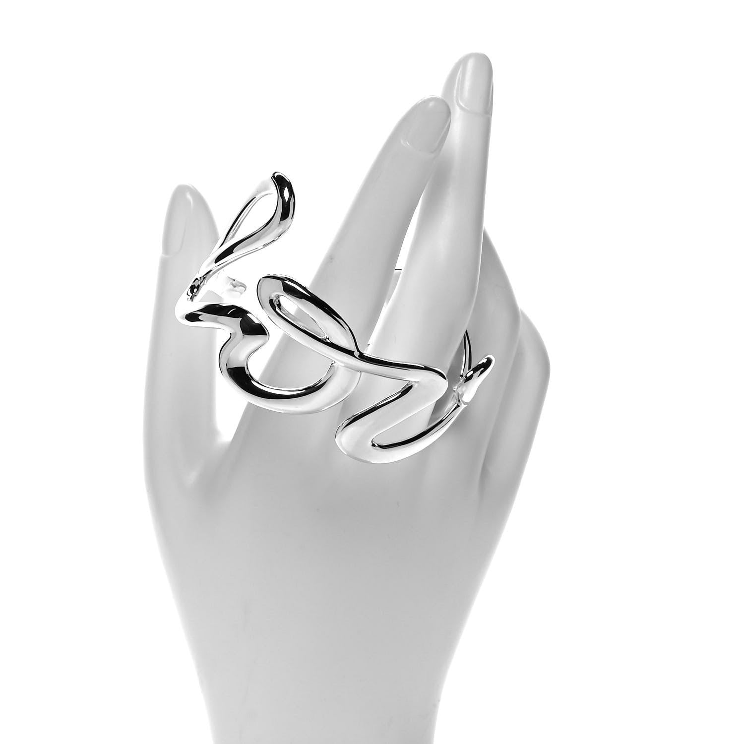 Tiffany Sterling Silver Paloma's Graffiti Love Cuff Bracelet 2 of 4