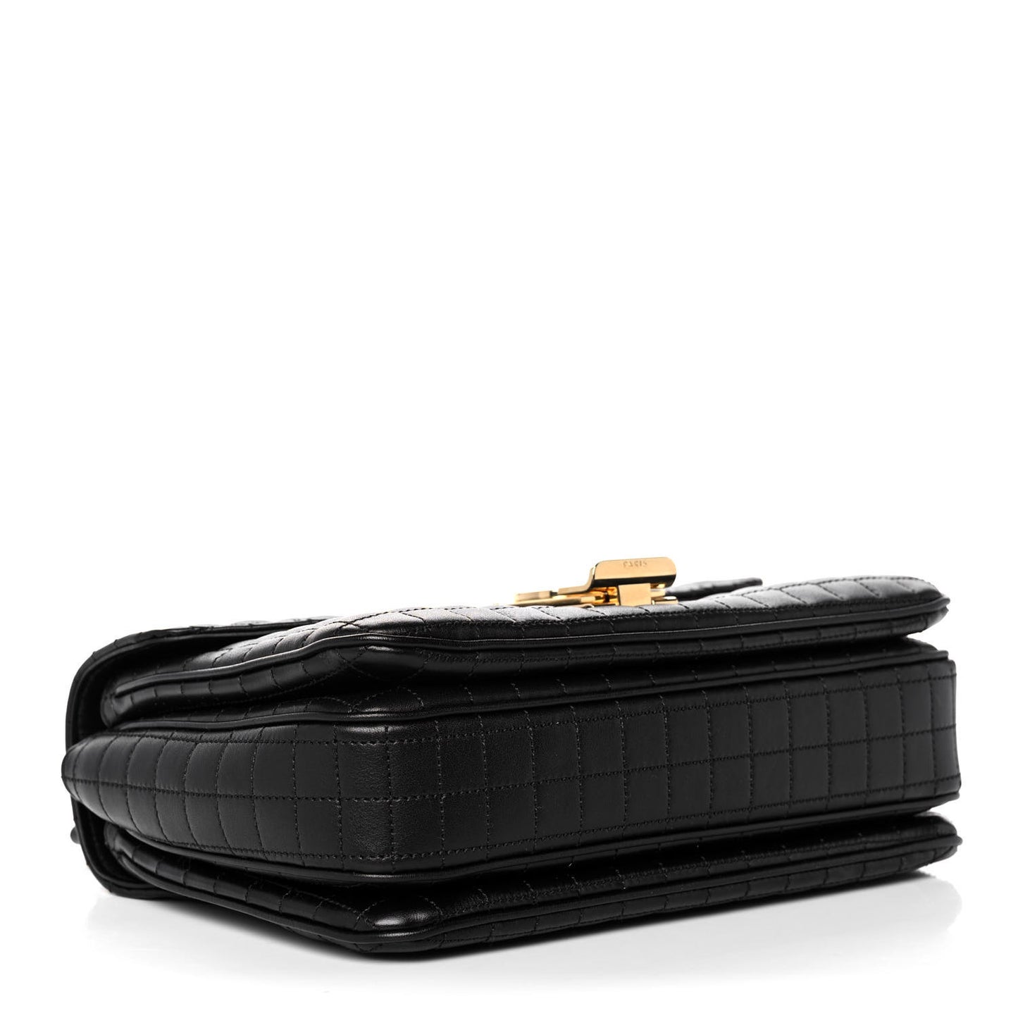 Calfskin Quilted Medium C Bag Black