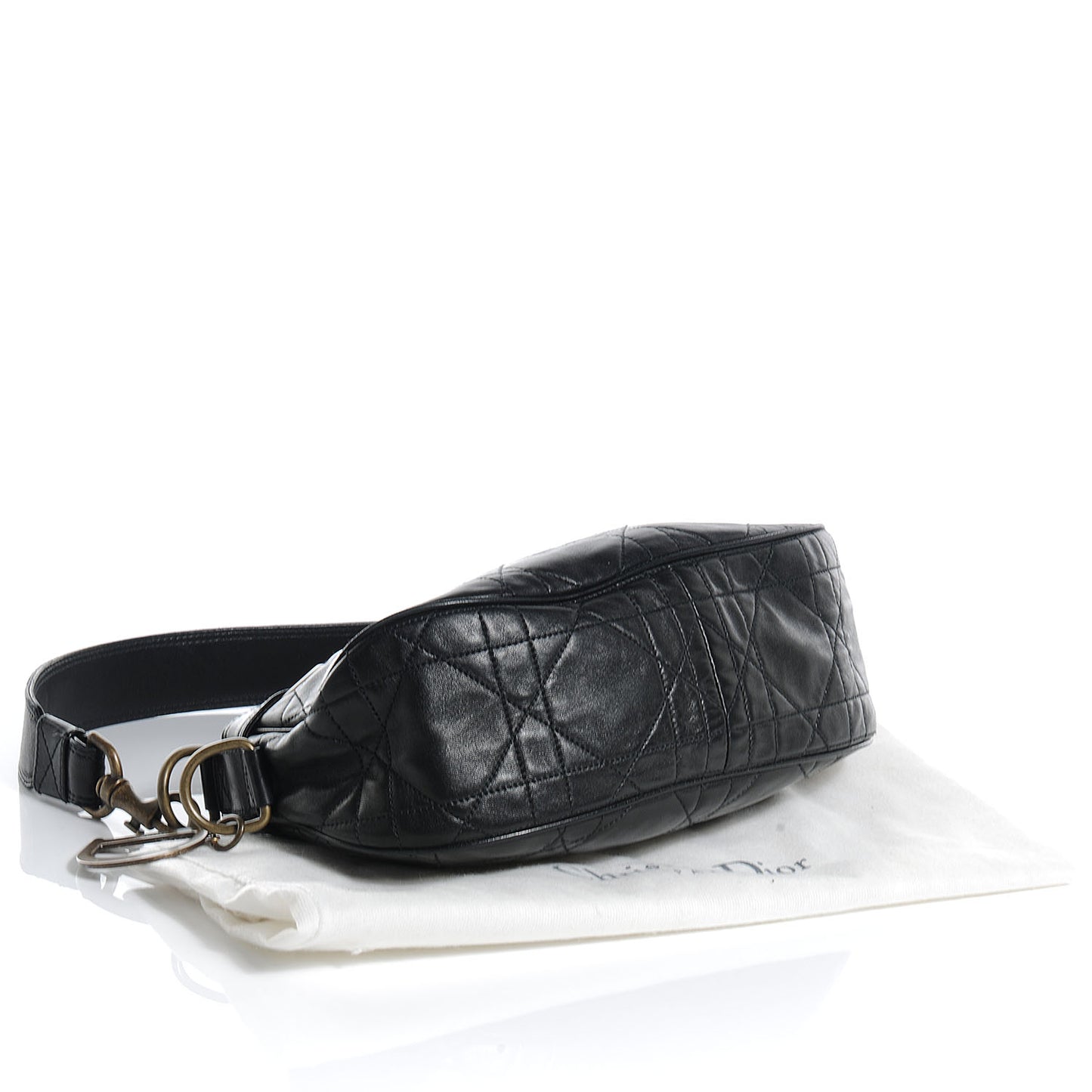 Lambskin Cannage Small Hobo Black