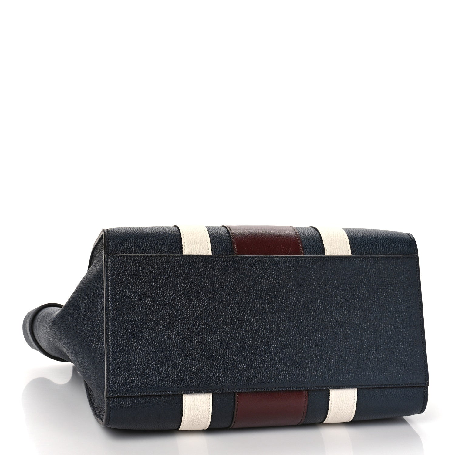 Mulberry Classic Grain College Stripe Zipped Bayswater Midnight White 4 of 8