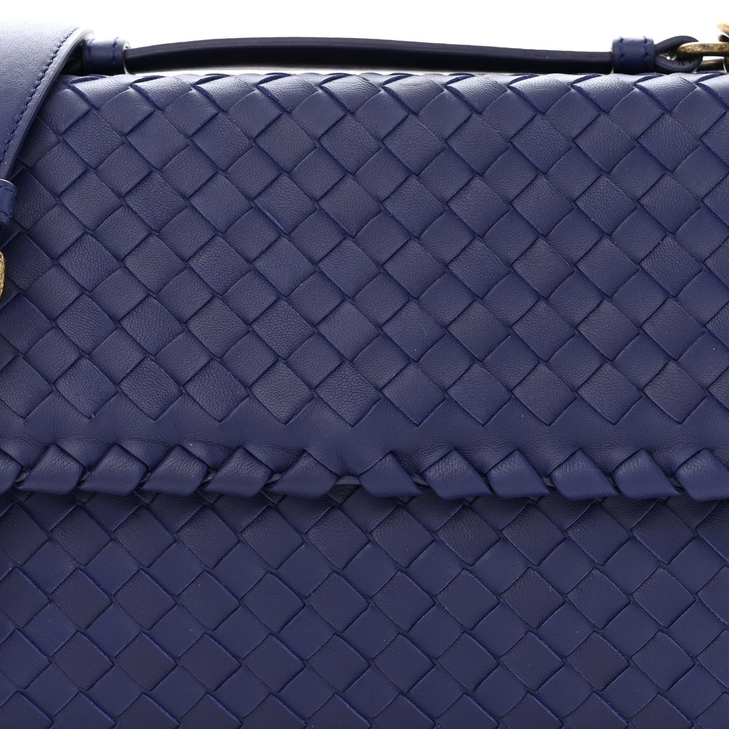Nappa Intrecciato Medium Olimpia Shoulder Bag Atlantic