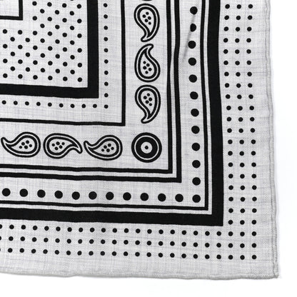 Hermes Cashmere Silk Les Cles Bandana Shawl 140 Gris Chine Black 3 of 6