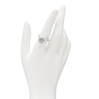 Chanel 18K White Gold Diamond Camelia Precieux Ring 58 8.25 3 of 6