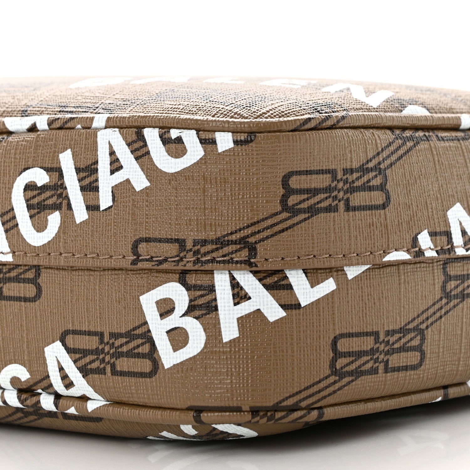 Balenciaga Coated Canvas BB Monogram Allover Logo Small Camera Bag Beige Brown Black 10 of 11