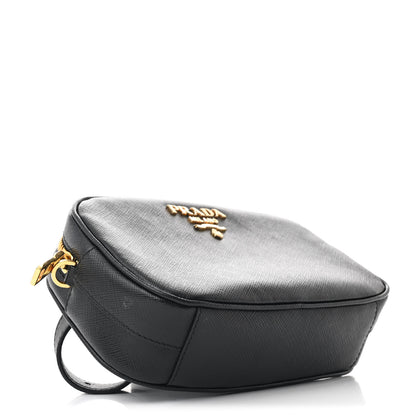 Prada Saffiano Lux Logo Belt Bag Black 4 of 11
