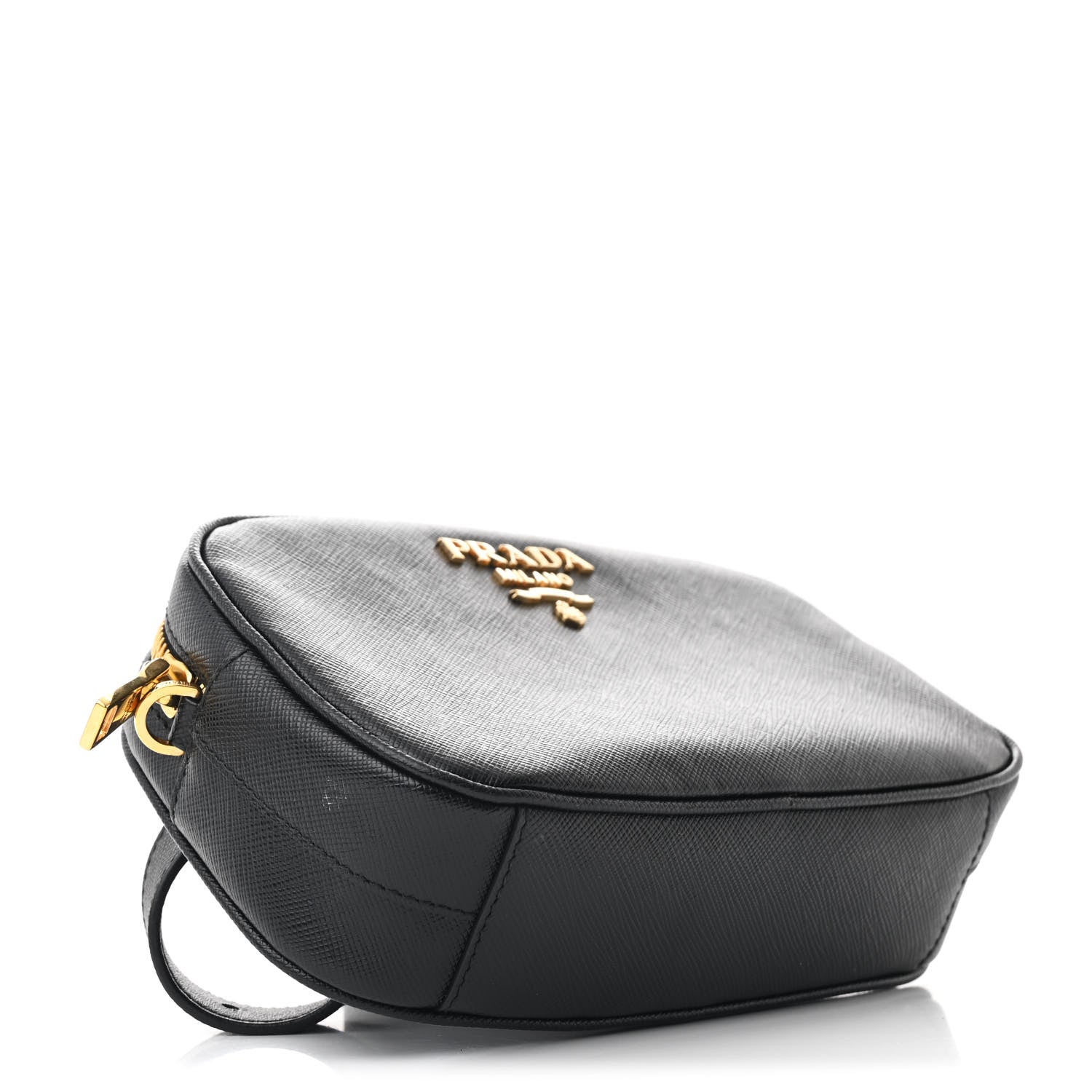 Prada Saffiano Lux Metal Belt Bag Black 4 of 11