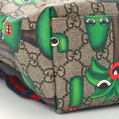 Gucci GG Supreme Monogram Smiling Plants Childrens Backpack 7 of 8