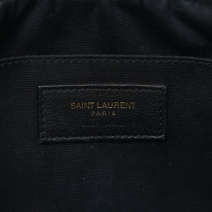 Saint Laurent Suede Calfskin Monogram Lou Camera Bag Vert Fonce 6 of 9