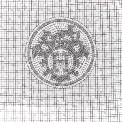 Hermes Porcelain Mosaique Au 24 Platinum Square Plate N°3 4 of 6