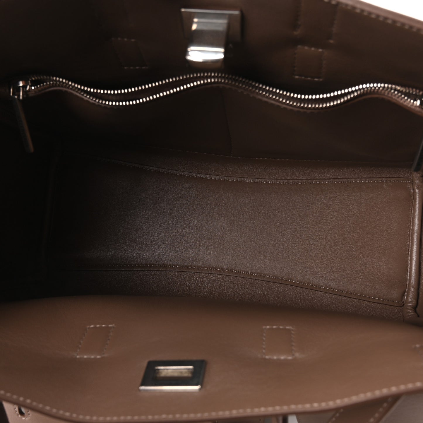 Smooth Calfskin Small Bel Air Carry All Bag Dark Taupe Dark Taupe Dark Taupe