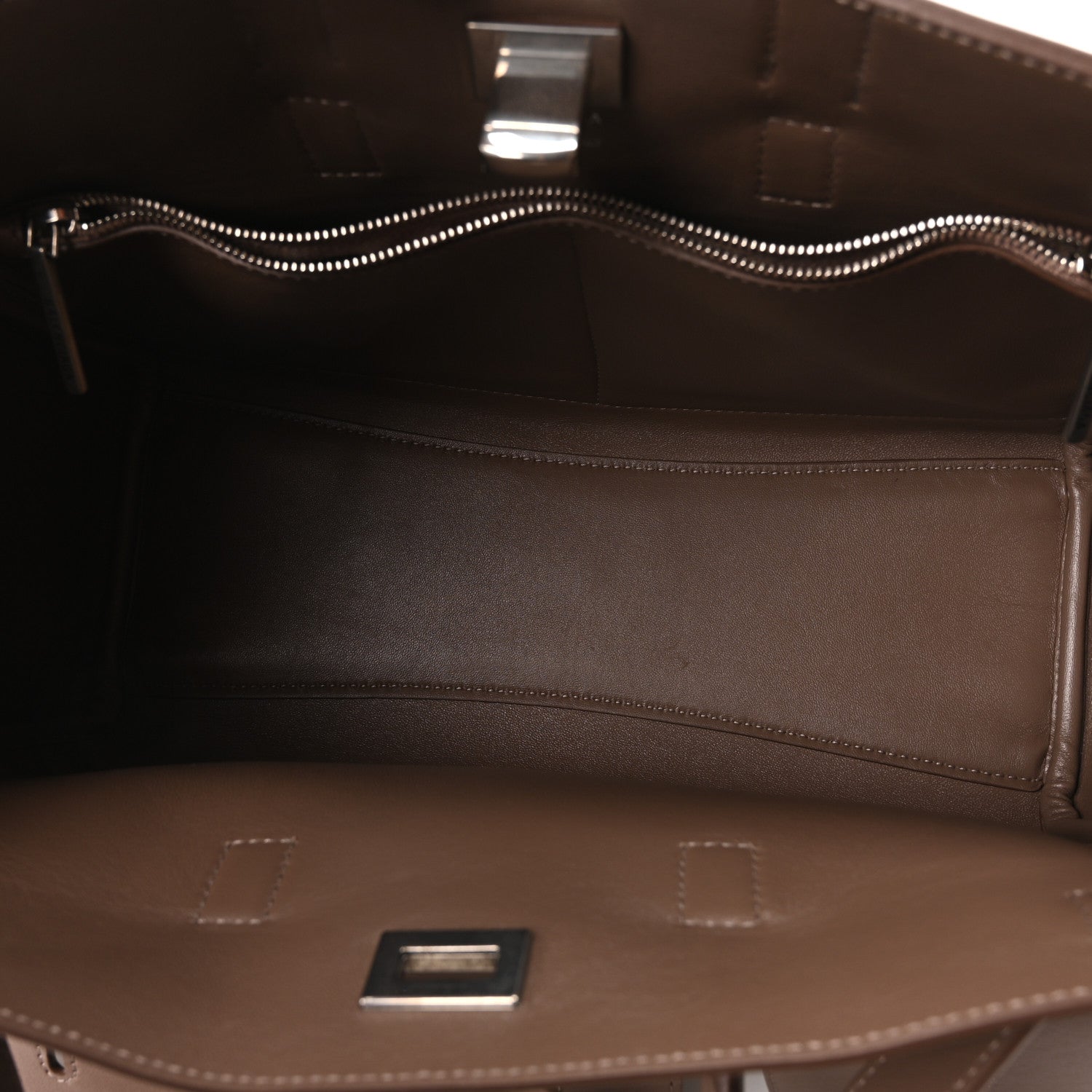 Balenciaga Smooth Calfskin Small Bel Air Carry All Bag Dark Taupe Dark Taupe Dark Taupe 5 of 9