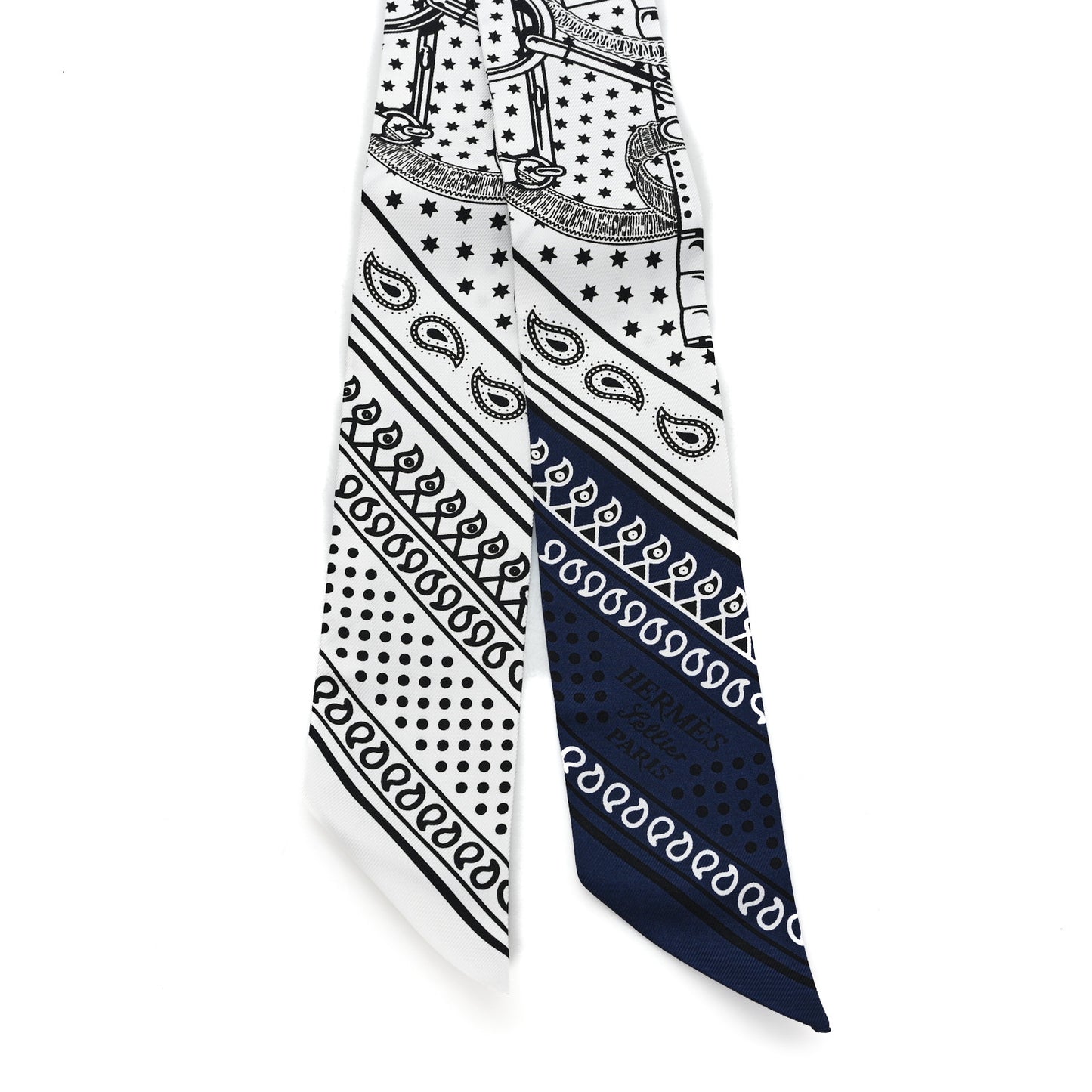 Silk Eperon d'Or Cut Twilly White Marine Black