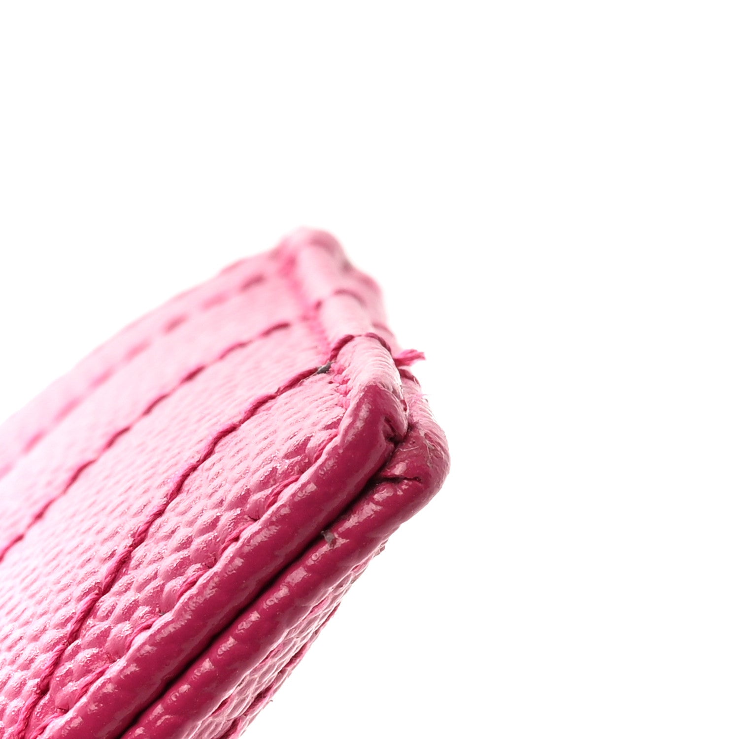 Saint Laurent Grain De Poudre Matelasse Chevron Monogram Credit Card Case Fresh Fuxia 9 of 9