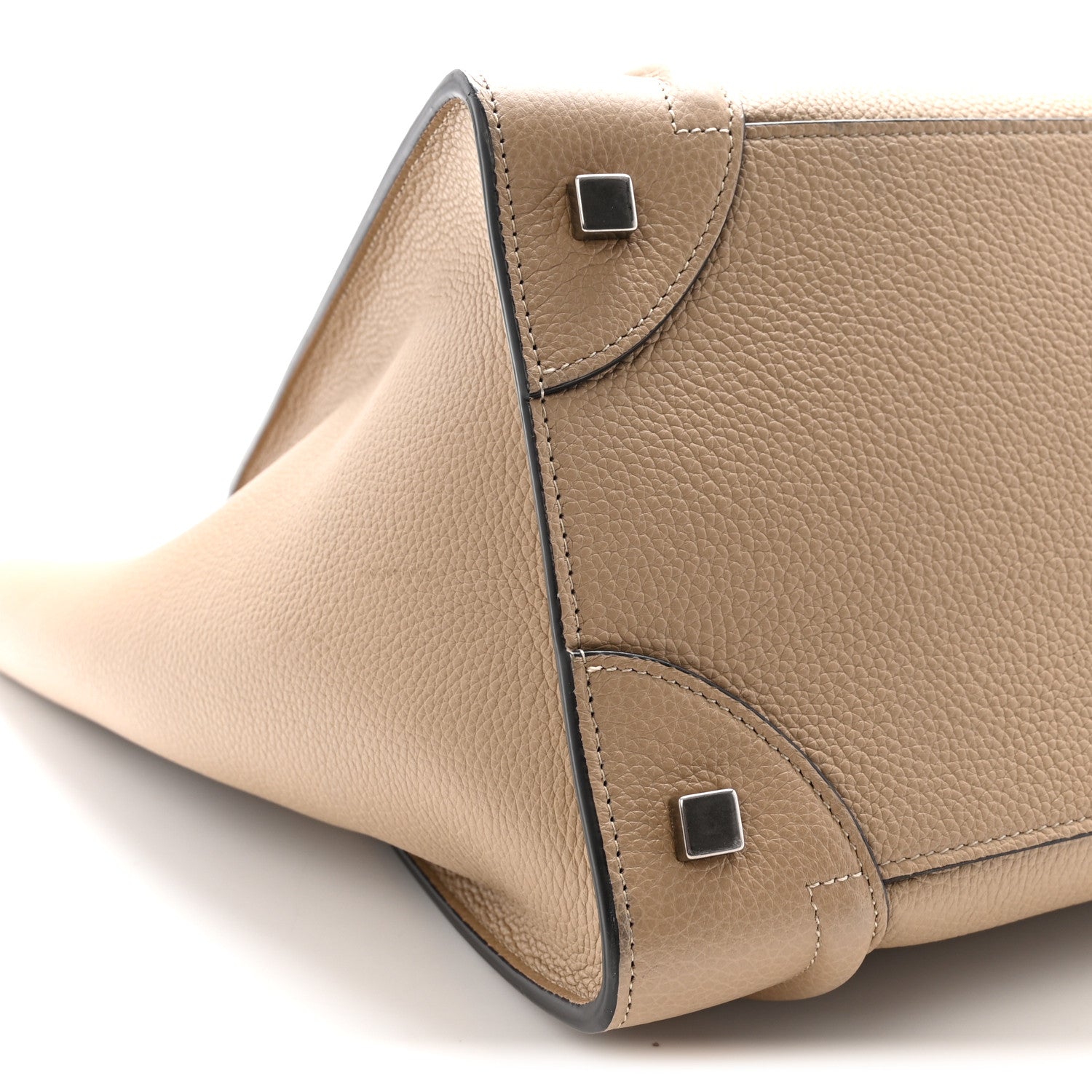 Celine Drummed Calfskin Mini Luggage Dune 8 of 9