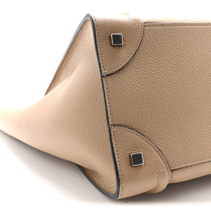 Celine Drummed Calfskin Mini Luggage Dune 8 of 9
