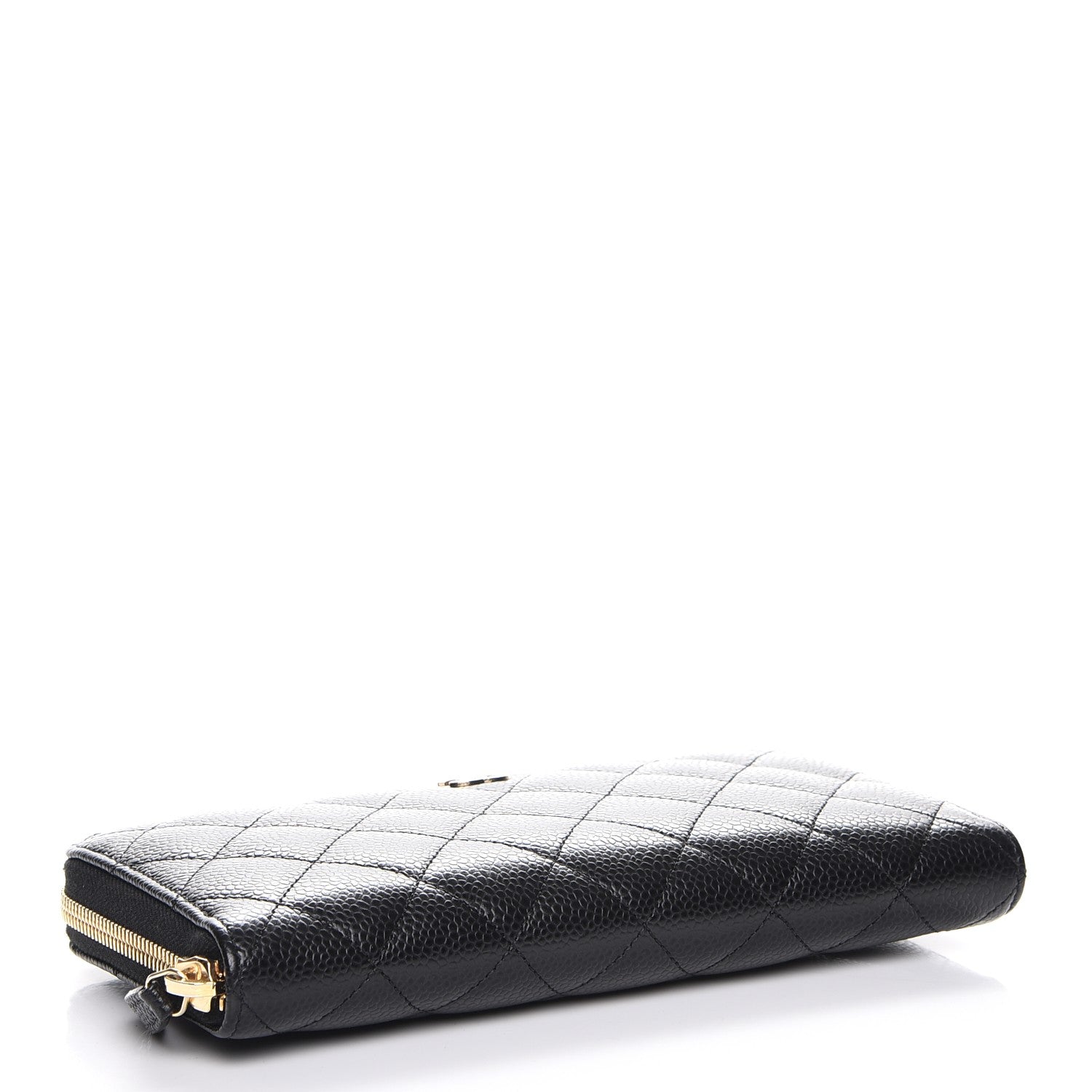 Chanel Caviar Quilted Large Gusset Zip Around Wallet Black 4 of 9