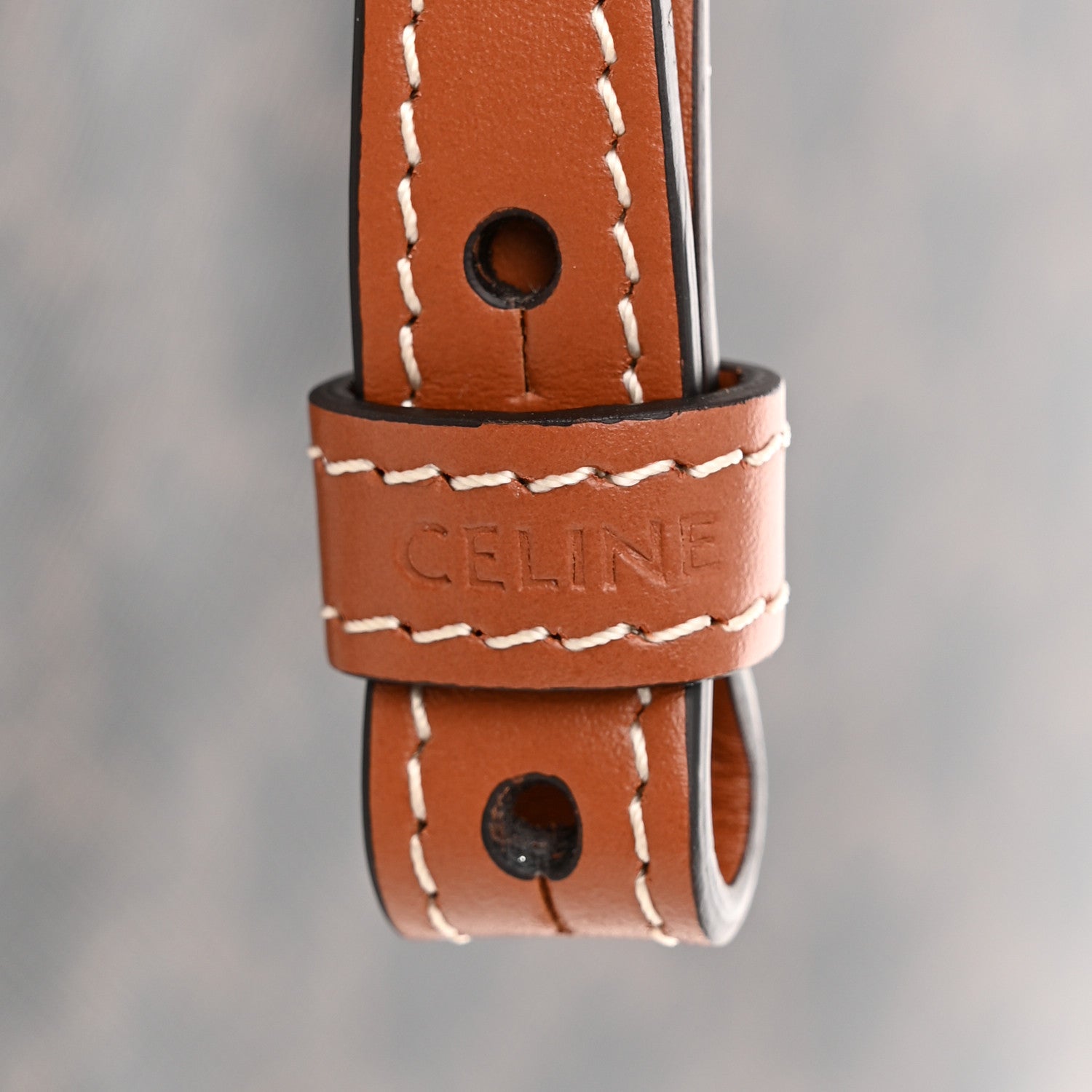 Celine Triomphe Canvas Calfskin Small Vertical Cabas Tan 6 of 11