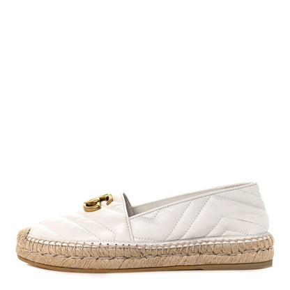 Gucci Nappa Matelasse GG Marmont Espadrilles 37 Great White 1 of 9