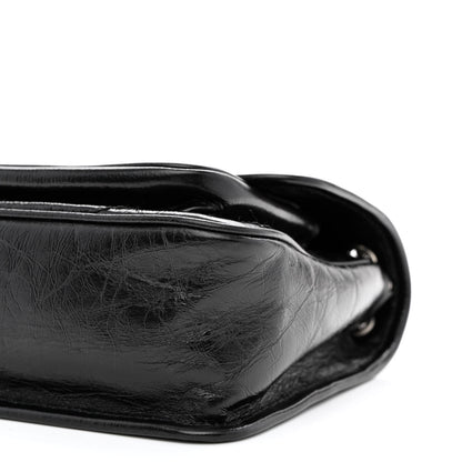 Saint Laurent Crinkled Lambskin Matelasse Monogram Baby Niki Chain Satchel Black 9 of 9