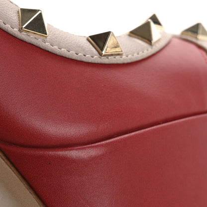 Valentino Garavani Nappa Rockstud Peep Toe Platform Pumps 36 Poudre Rosso 10 of 12