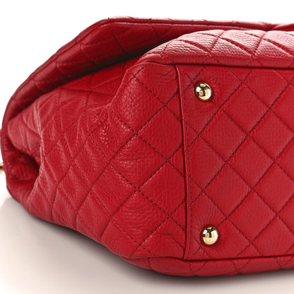 Chanel Calfskin Quilted XXL Travel Flap Bag Red 8 of 10