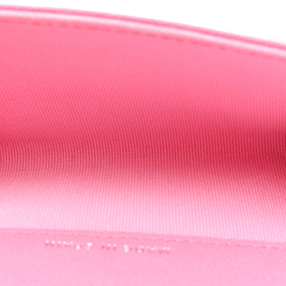 Chanel Caviar Quilted Boy Flap Card Holder Wallet Pink 5 of 9