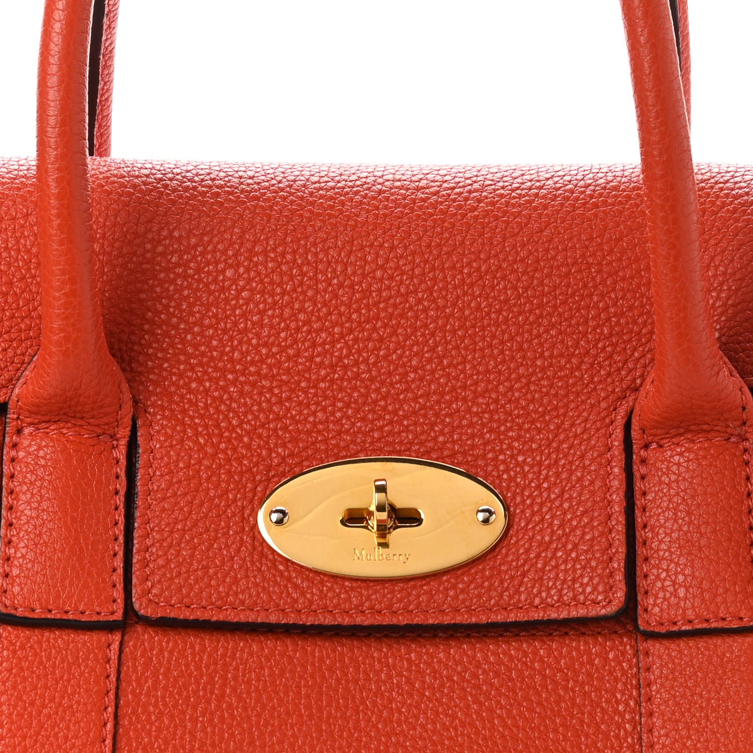 Mulberry Classic Grain Small New Bayswater Orange 9 of 13