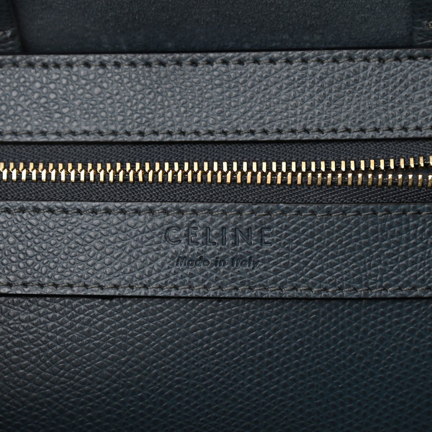 Celine Grained Calfskin Small Vertical Cabas Storm 6 of 11