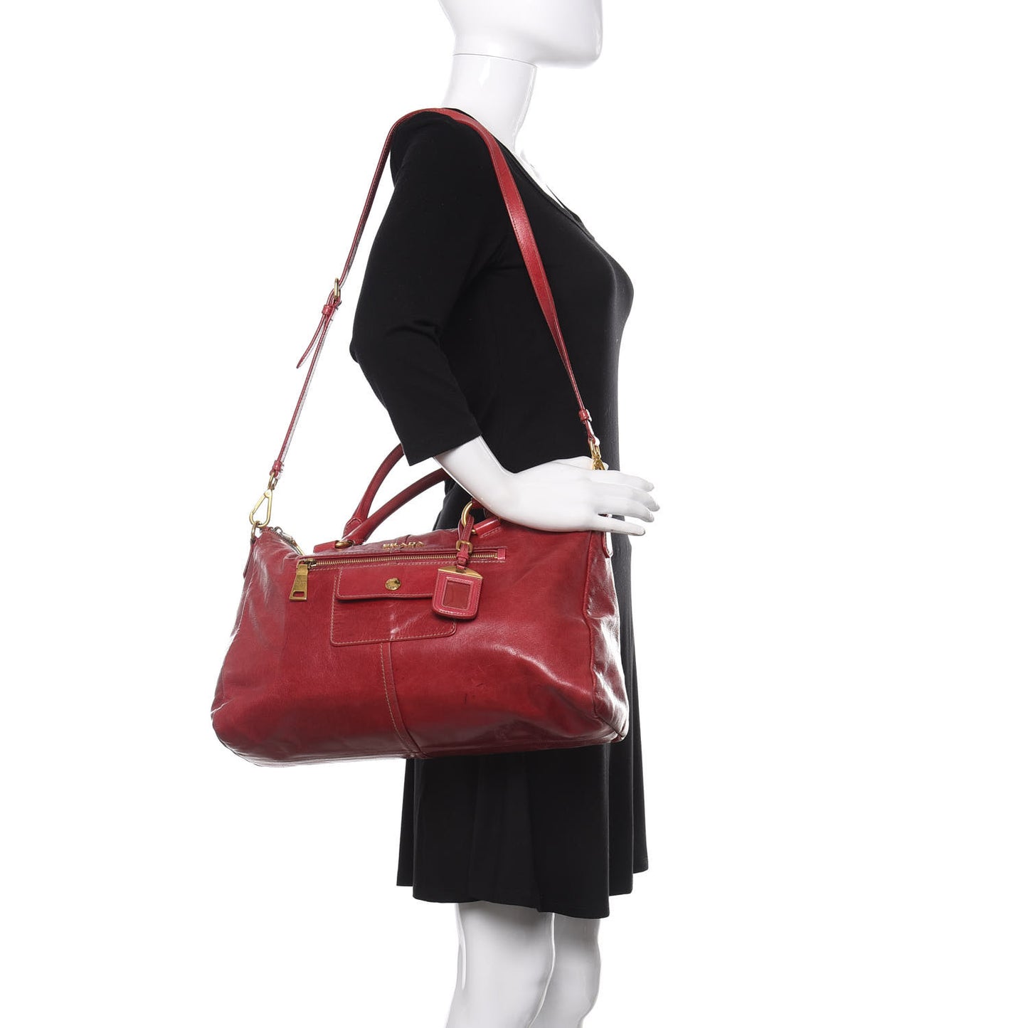 Vitello Shine Bauletto Rosso