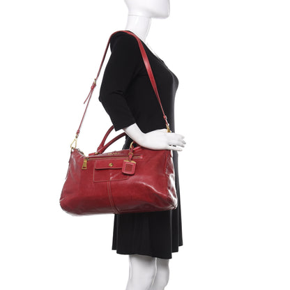 Prada Vitello Shine Bauletto Rosso 2 of 10