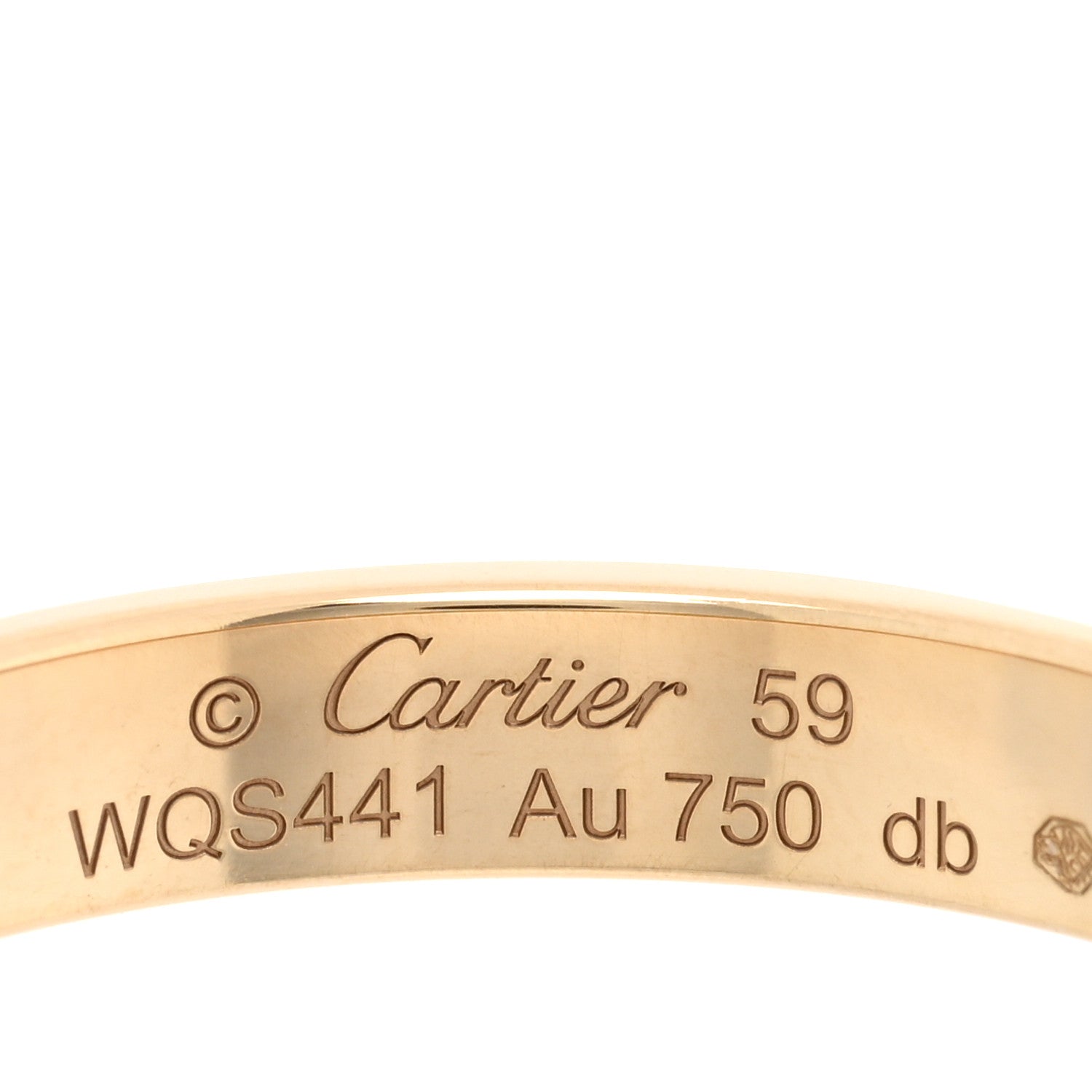 Cartier 18K Yellow Gold 3.5mm LOVE Wedding Band Ring 59 8.75 4 of 5