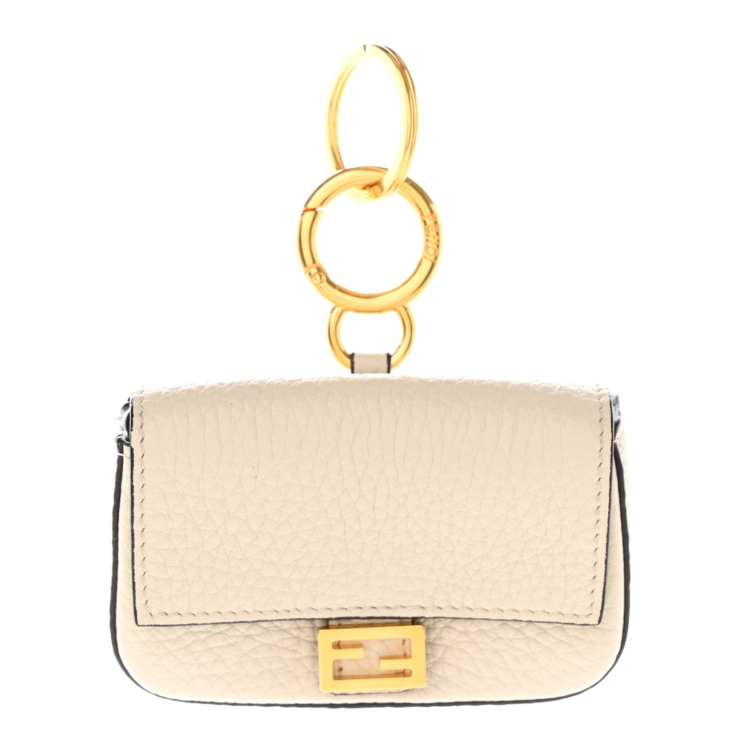 Fendi Cuoio Romano Micro Baguette Charm Latte 1 of 13