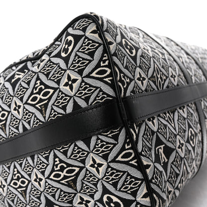 Louis Vuitton Jacquard Since 1854 Keepall Bandouliere 45 Grey 8 of 8