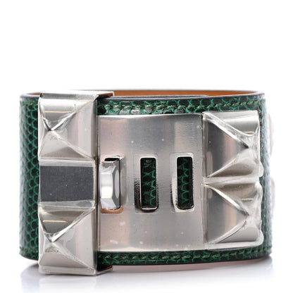 Hermes Lizard Collier De Chien CDC Bracelet T2 Vert Moyen 2 of 4