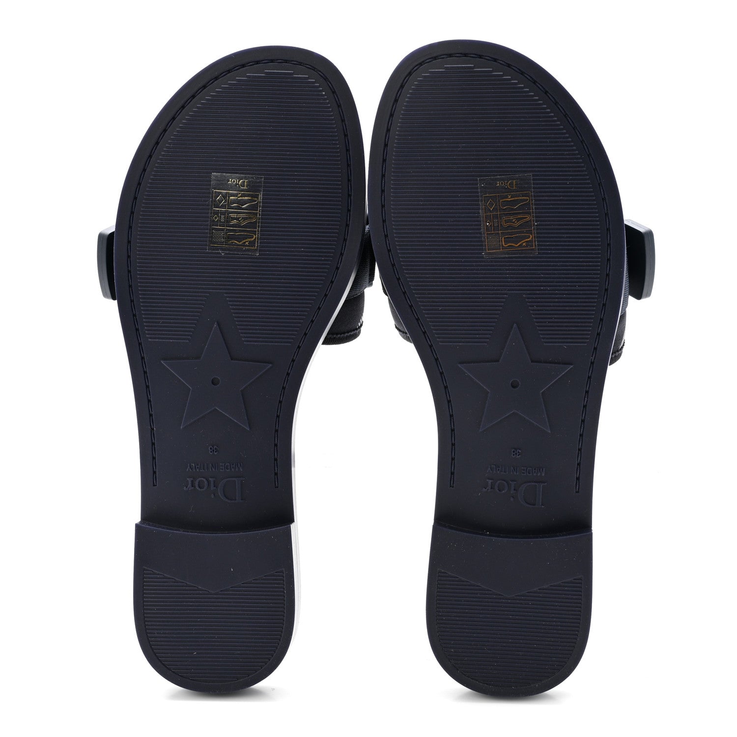 Christian Dior Technical Stretch Fabric Camouflage Dio(r)evolution Slide Sandals 38 Deep Blue 6 of 9