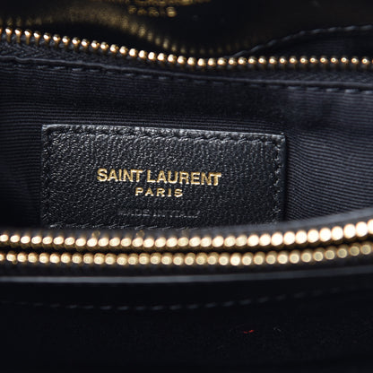 Saint Laurent Calfskin Y Quilted Monogram Medium Loulou Chain Satchel Black 7 of 10